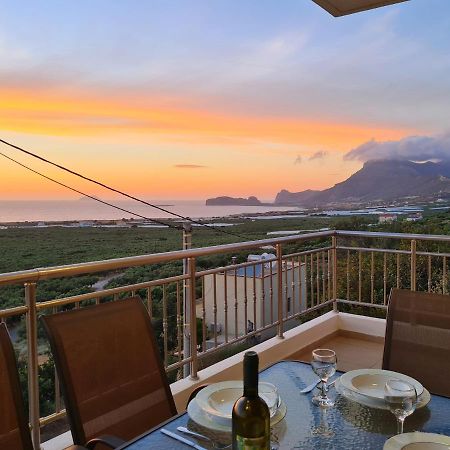 New Villa Kalimera, View To Falasarna Beach Platanos  ภายนอก รูปภาพ