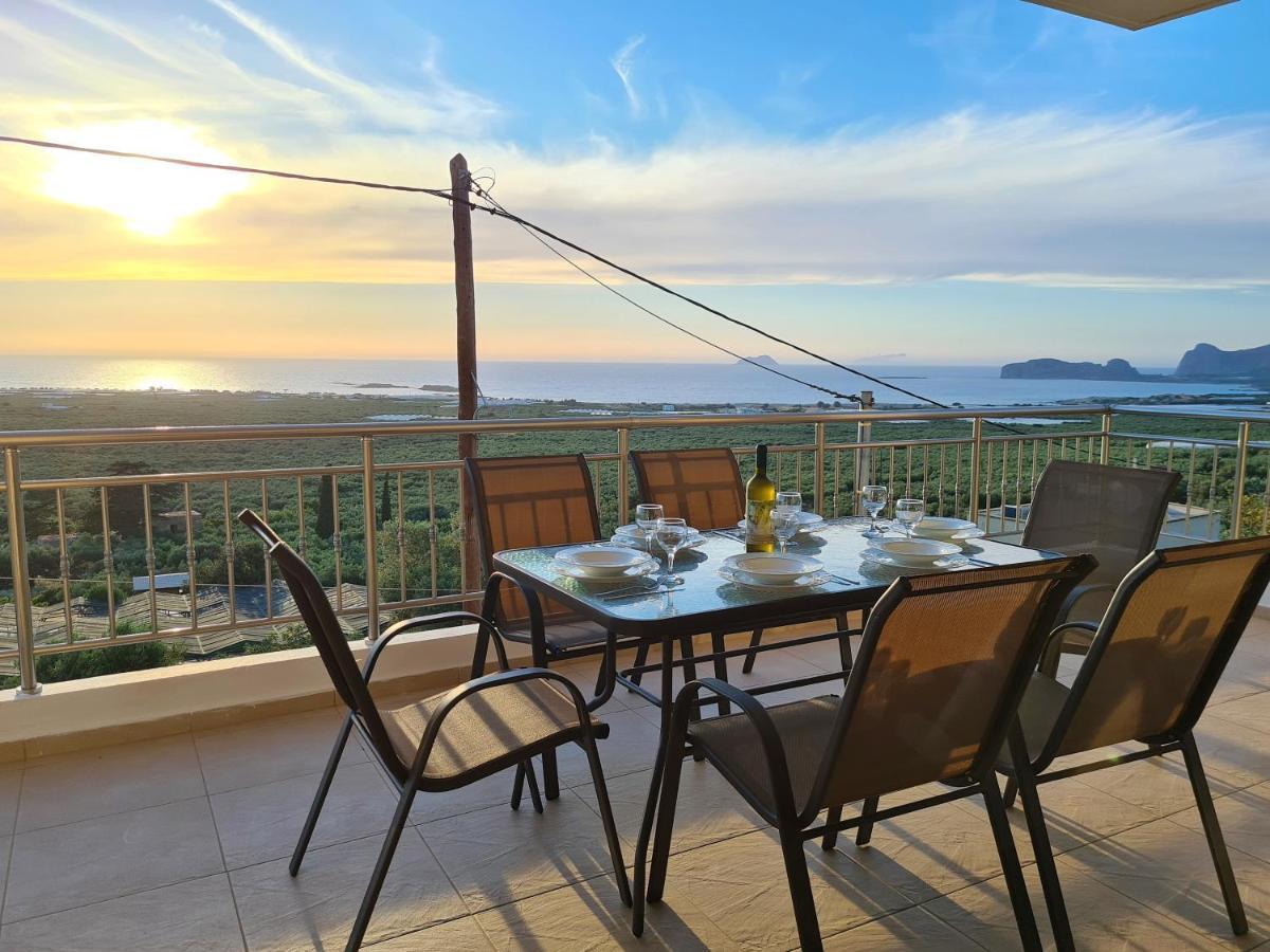 New Villa Kalimera, View To Falasarna Beach Platanos  ภายนอก รูปภาพ